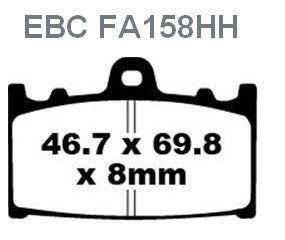 EBC Brakes Double-H Sintered Superbike Brake Pads Front -  FA158HH