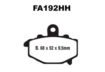 EBC Brakes Double-H Sintered Superbike Brake Pads Rear - FA192HH