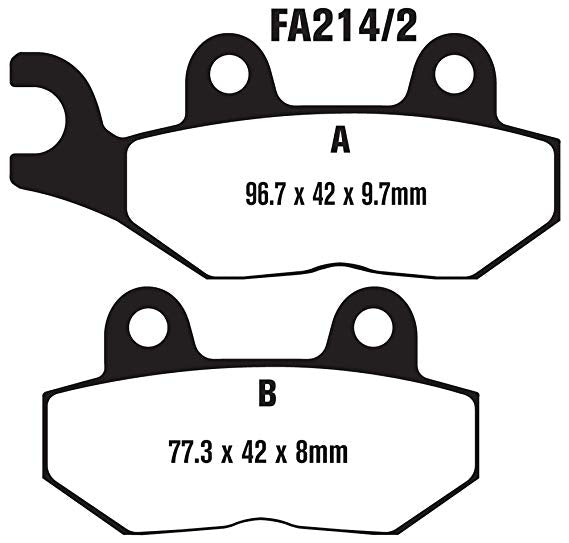 EBC Brakes Double-H Sintered Superbike Brake Pads Rear - FA214/2HH