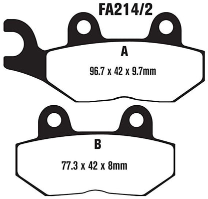 EBC Brakes Double-H Sintered Superbike Brake Pads Rear - FA214/2HH