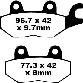 EBC Brakes Double-H Sintered Superbike Brake Pads Rear - FA215/2HH