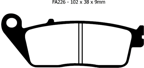 EBC Brakes Double-H Sintered Superbike Brake Pads Front - FA226HH