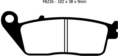 EBC Brakes Double-H Sintered Superbike Brake Pads Front - FA226HH