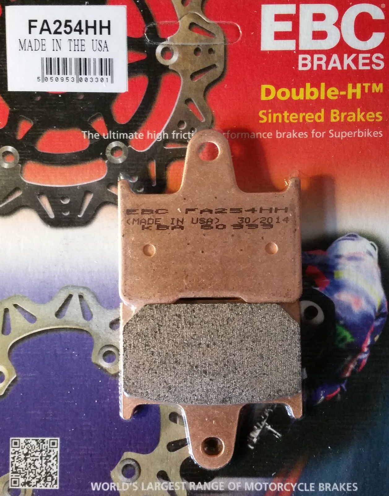 EBC Brakes Double-H Sintered Superbike Brake Pads Rear - FA254HH