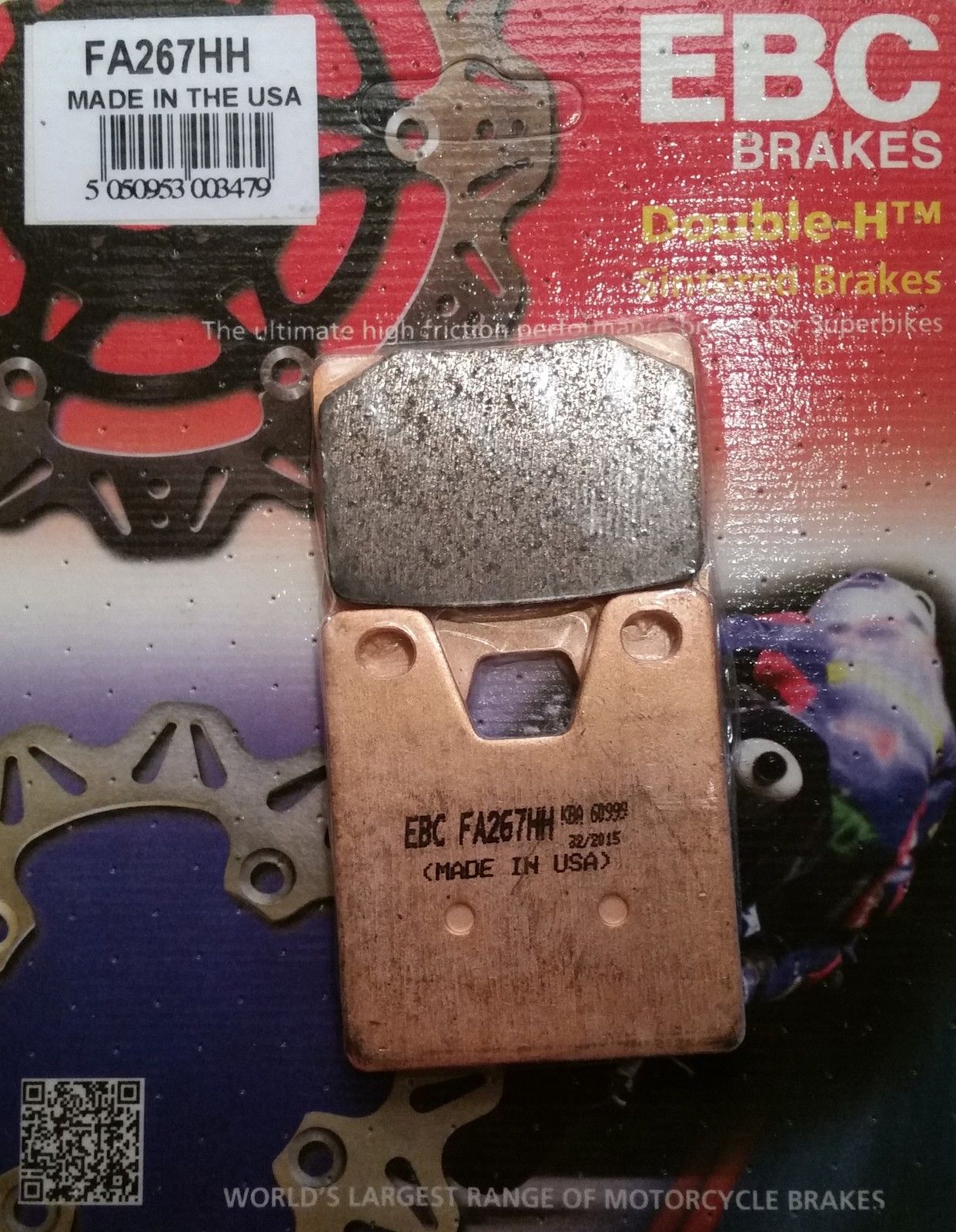 EBC Brakes Double-H Sintered Superbike Brake Pads Rear - FA267HH