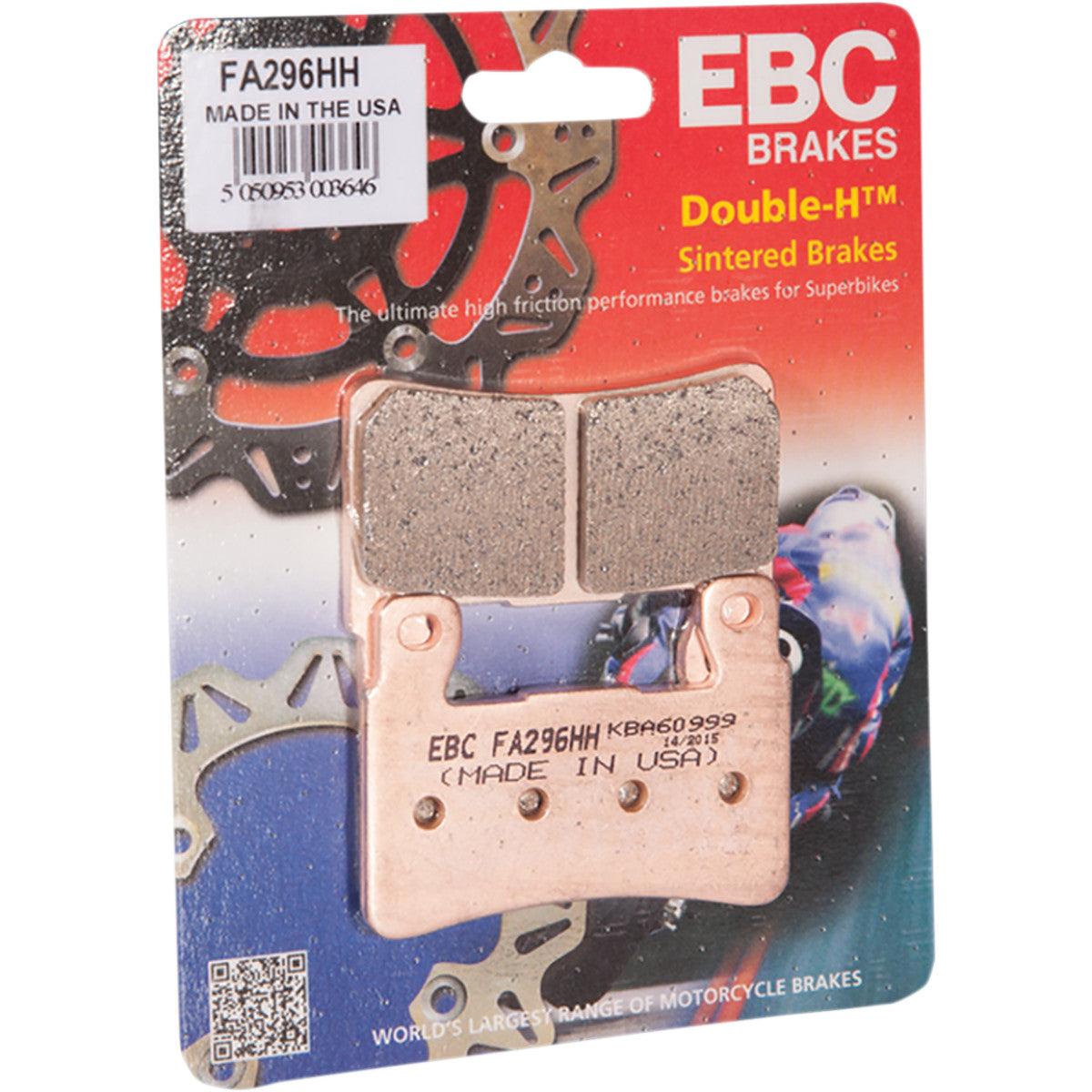 EBC Brakes Double-H Sintered Superbike Brake Pads Front - FA296HH