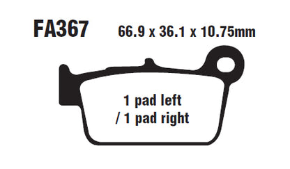 EBC Brakes Double-H Sintered Superbike Brake Pads Rear - FA367R