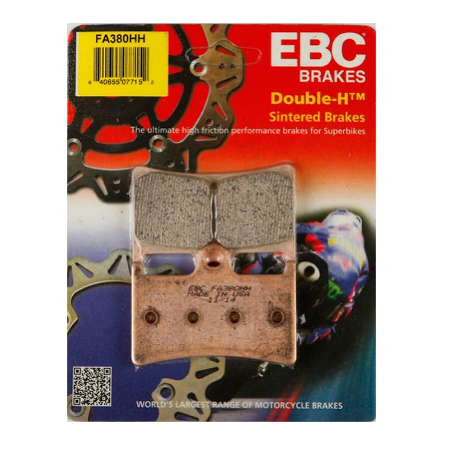 EBC Brakes Double-H Sintered Superbike Brake Pads Front - FA380HH