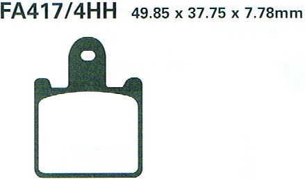 EBC Brakes Double-H Sintered Superbike Brake Pads Front -  FA417/4HH