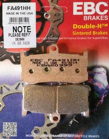 EBC Brakes Double-H Sintered Superbike Brake Pads Front - FA491HH