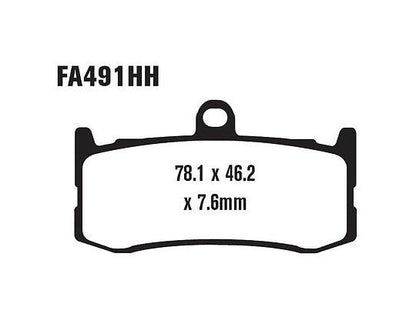 EBC Brakes Double-H Sintered Superbike Brake Pads Front - FA491HH