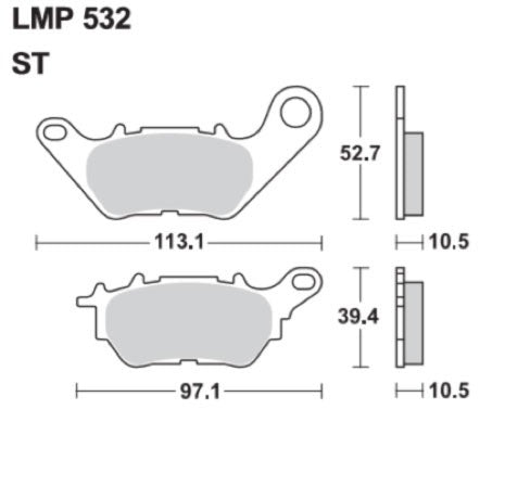 EBC Brakes Double-H Sintered Superbike Brake Pads Rear - FA662HH
