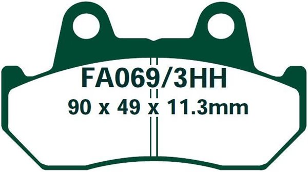 EBC Brakes Double-H Sintered Superbike Brake Pads Rear - FA69/3HH