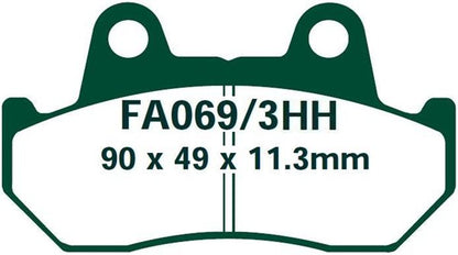 EBC Brakes Double-H Sintered Superbike Brake Pads Rear - FA69/3HH
