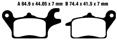 EBC Brakes Double-H Sintered Superbike Brake Pads Front -  FA691HH