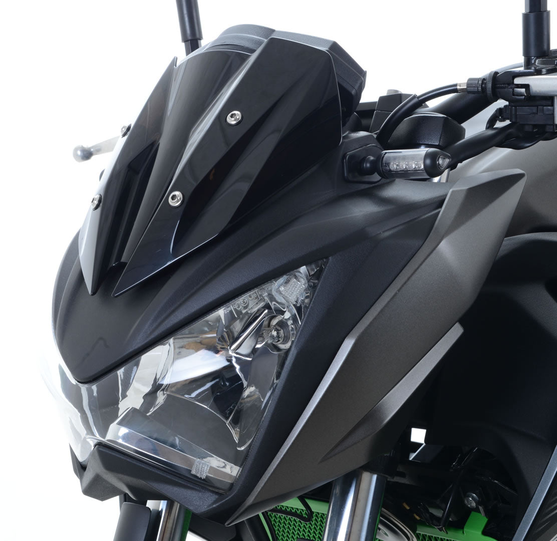 R&G Racing Front Indicator Adapter Kit for the Kawasaki Ninja 650/Z650/Z1000R '17-18, Versys 650 '15-16, Z1000 '14-18, Z300 '15-18 & Z125 Pro '16-18 models