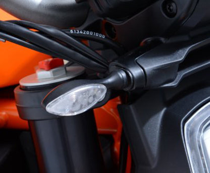 R&G Racing Front Indicator Adapter Kit for the KTM 1290 Superduke R '14-19 & KTM 790 Duke '18-19