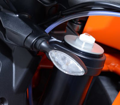R&G Racing Front Indicator Adapter Kit for the KTM 1290 Superduke R '14-19 & KTM 790 Duke '18-19