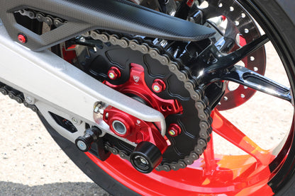 CNC Racing Billet Chain Adjuster Blocks With Sliders for the Ducati Monster 937 and Hypermotard 698 Mono