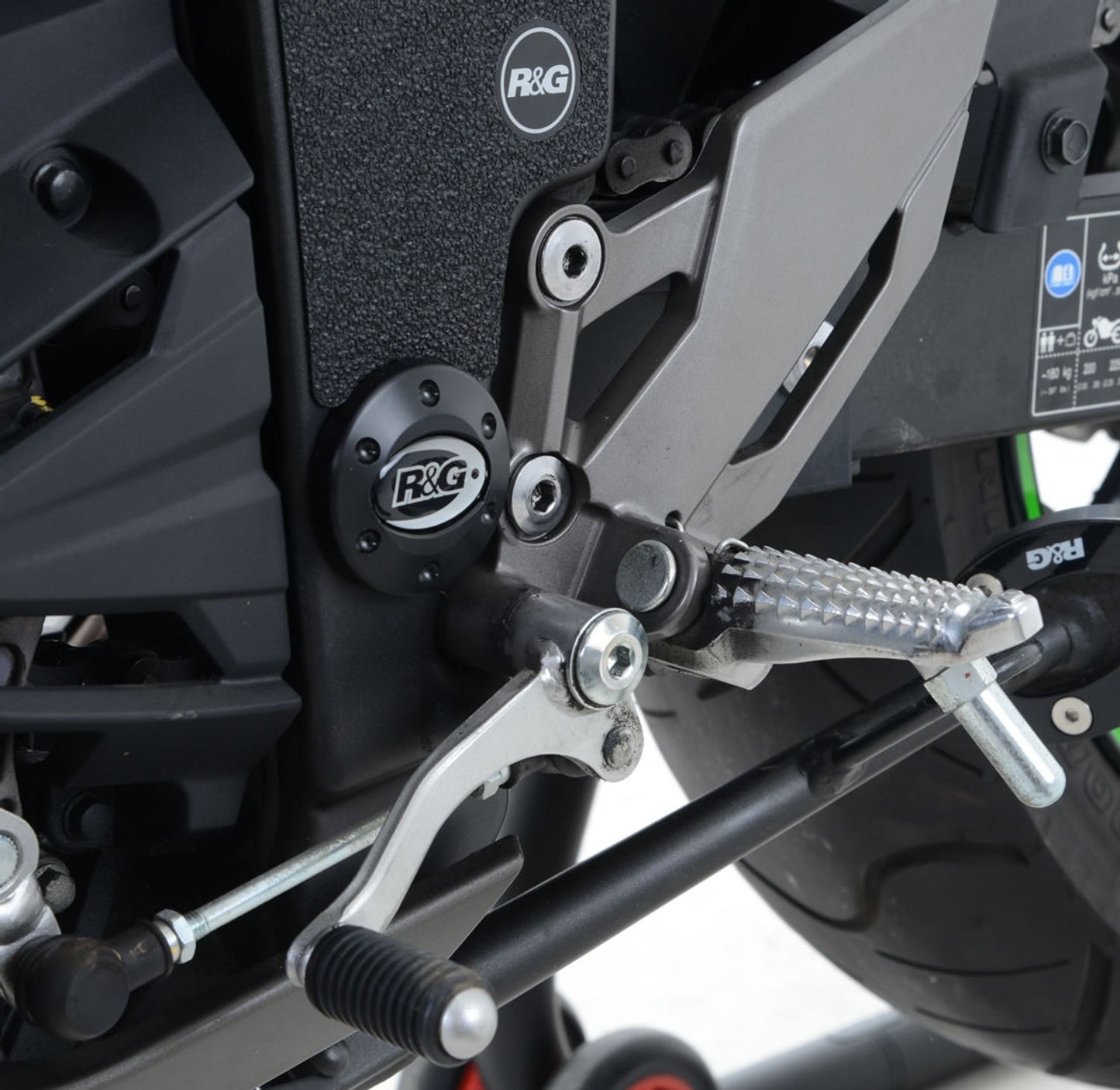 R&G Racing Frame Plug, Left or Right Rear Engine Mount (Lower LHS only) for Kawasaki Z300 '15-'18, Z250 '18-'21 and BMW R1250GS '18-'22