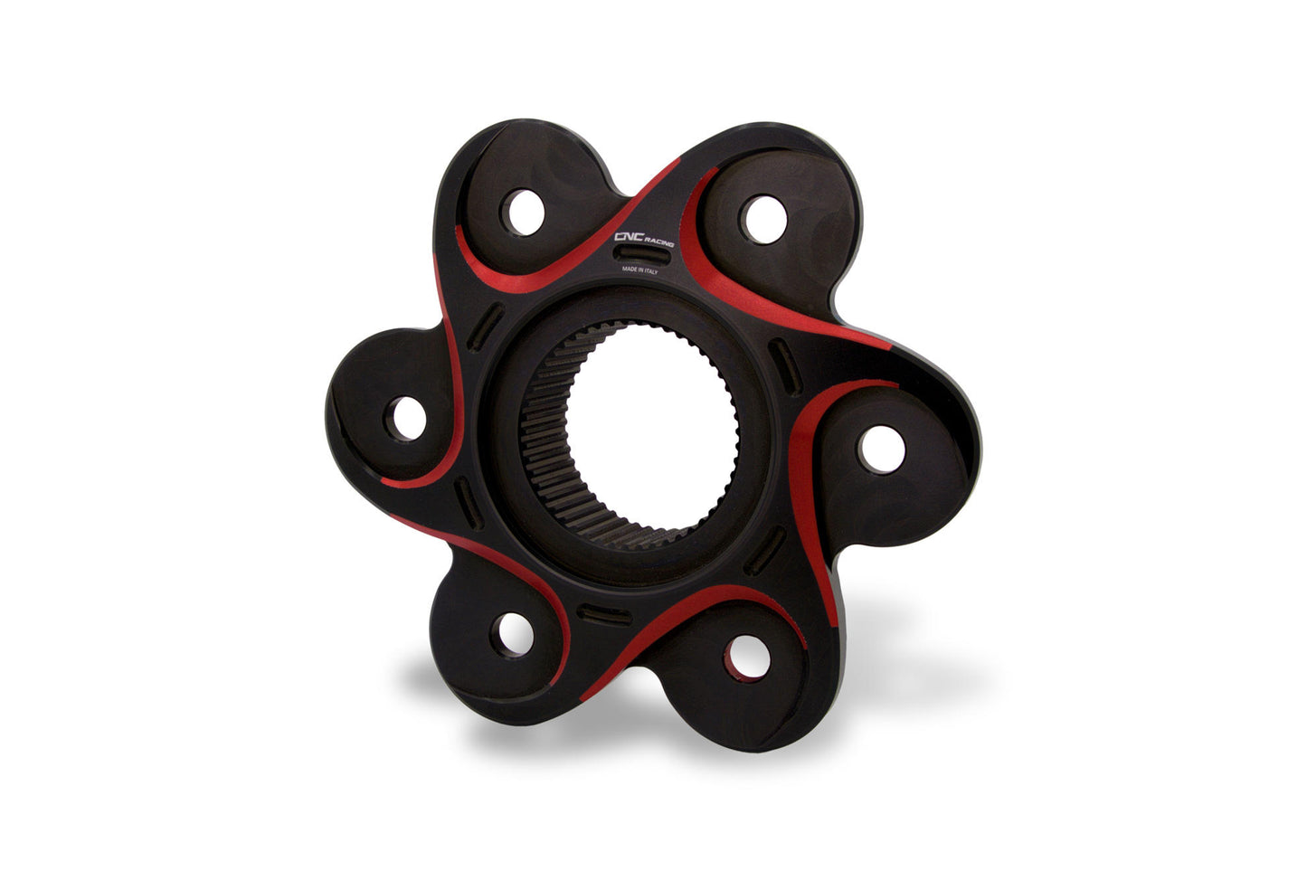 CNC Racing NEW STYLE Black/Red or Gold BI-COLOR 6 Hole Rear Sprocket Flange for Ducati Panigale / Streetfighter V4 / S / R / Speciale