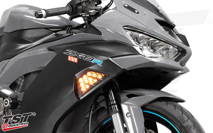 TST Industries Nexus Standard LED Front Turn Signals for Kawasaki Ninja Sportbikes -Type 1