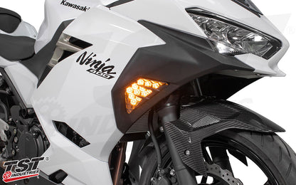 TST Industries Nexus Standard LED Front Turn Signals for Kawasaki Ninja Sportbikes -Type 1