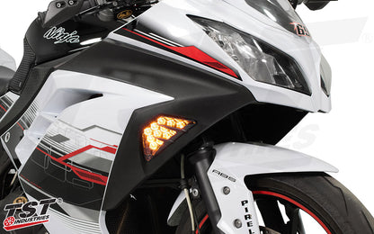 TST Industries Nexus Standard LED Front Turn Signals for Kawasaki Ninja Sportbikes -Type 1