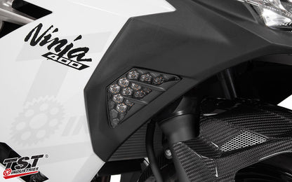 TST Industries Nexus Standard LED Front Turn Signals for Kawasaki Ninja Sportbikes -Type 1