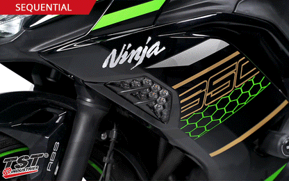 TST Industries Nexus Standard LED Front Turn Signals for Kawasaki Ninja Sportbikes -Type 1