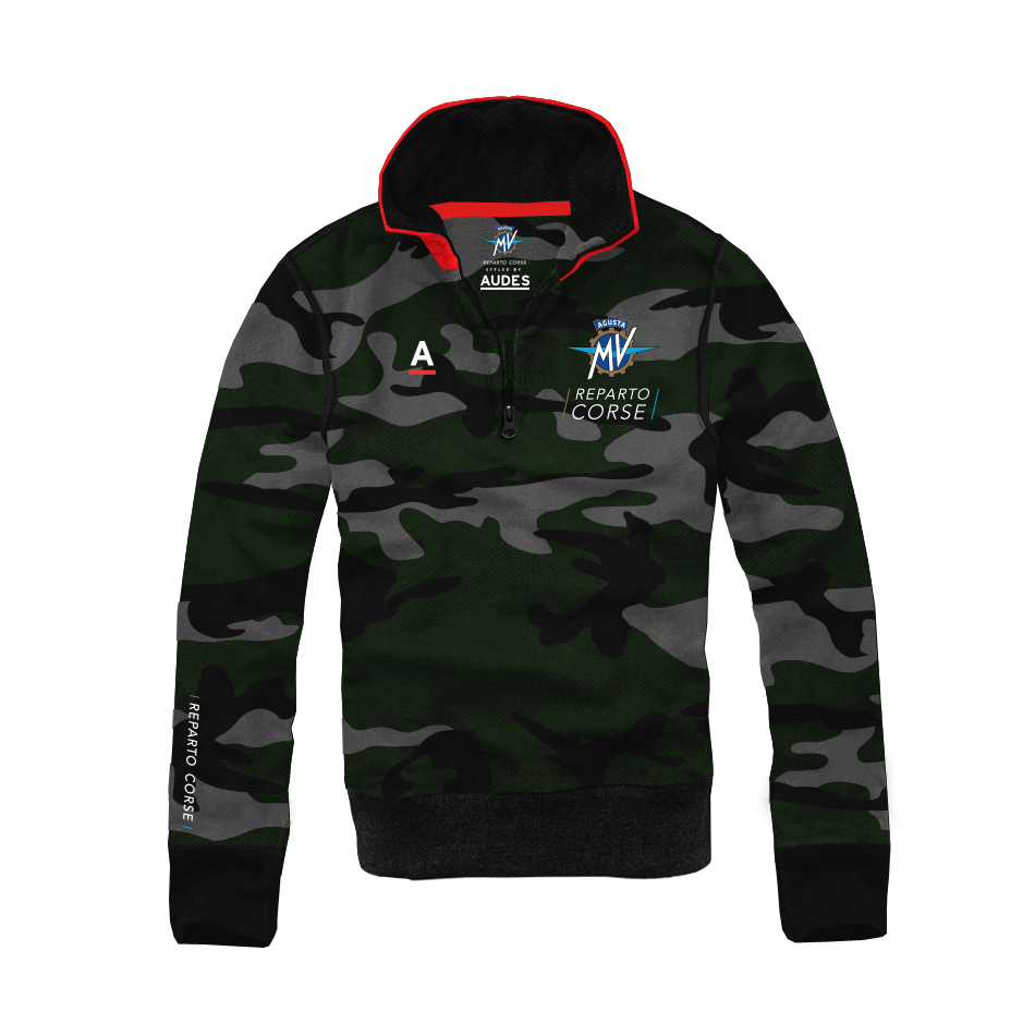MV Agusta Reparto Corse Official Team Wear - Camoflage Short Zip Pullover