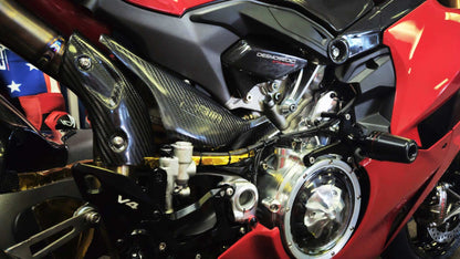 FM Projects Carbon Fiber Exhaust Side Heat Shield for the Ducati Panigale V4 / S (2025+)