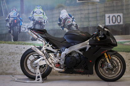 FM Projects GP Double Racing Half System / Slip-on in Titanium for Aprilia RSV4 1100 and Tuono