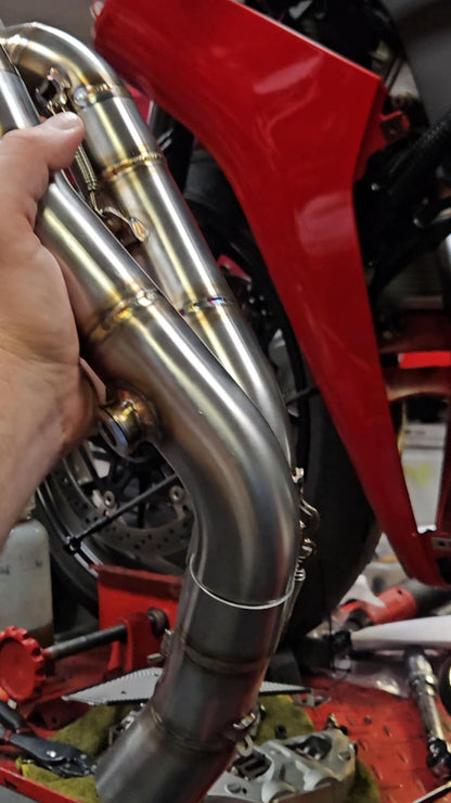 FM Projects Front Cylinder Headers for 3/4 Titanium Race Exhaust for the Ducati Panigale V4 / S (2025+)