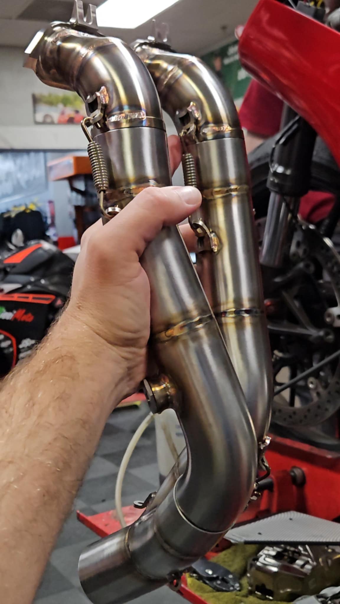 FM Projects Front Cylinder Headers for 3/4 Titanium Race Exhaust for the Ducati Panigale V4 / S (2025+)