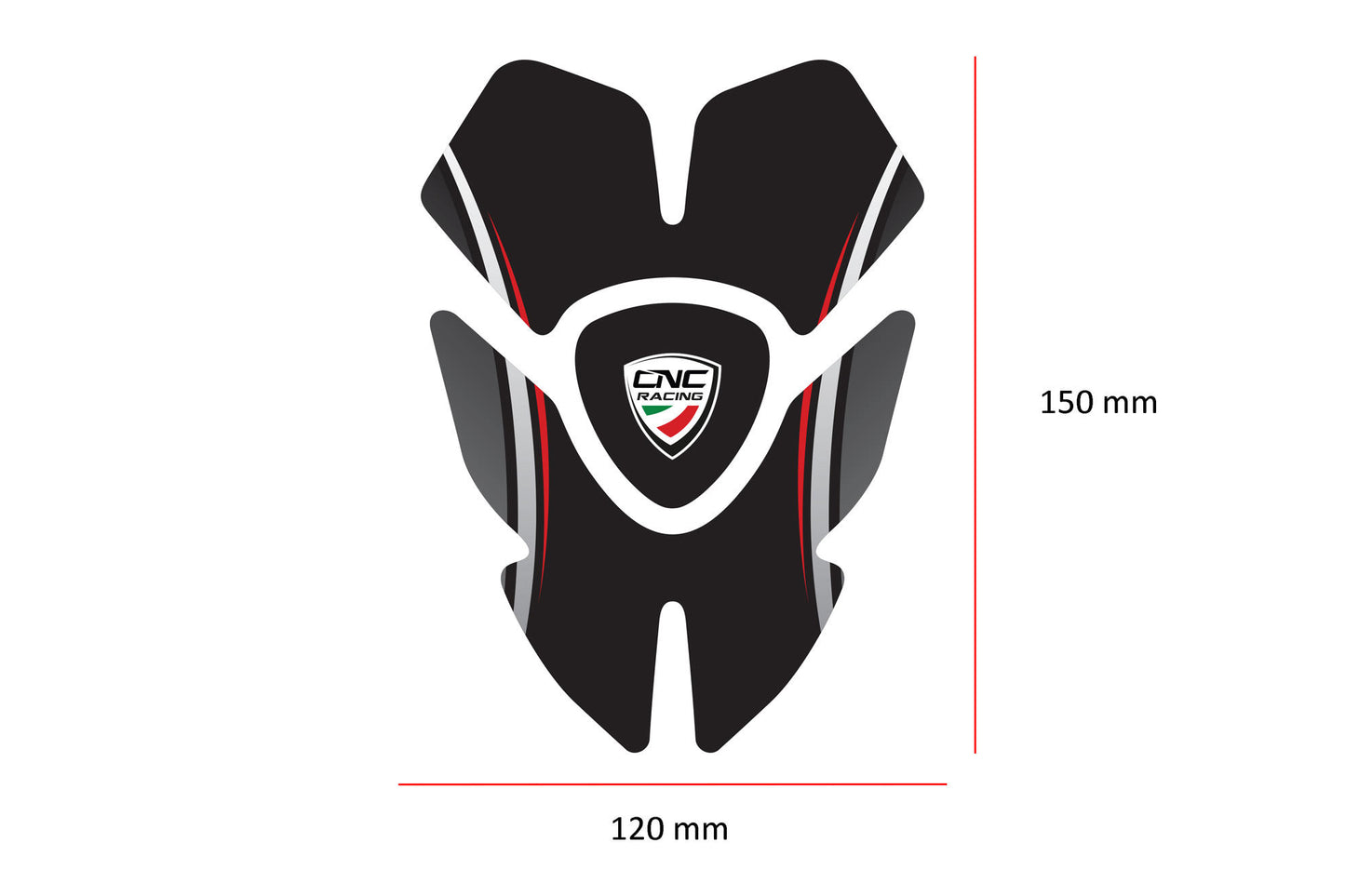 CNC Racing Type 1 Fuel Tank Pad / Protector (150mm x 120mm)