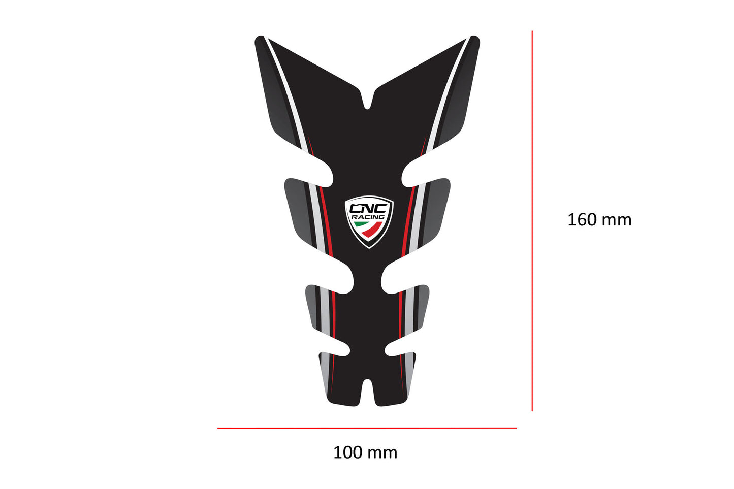 CNC Racing Type 3 Fuel Tank Pad / Protector (160mm x 100mm)