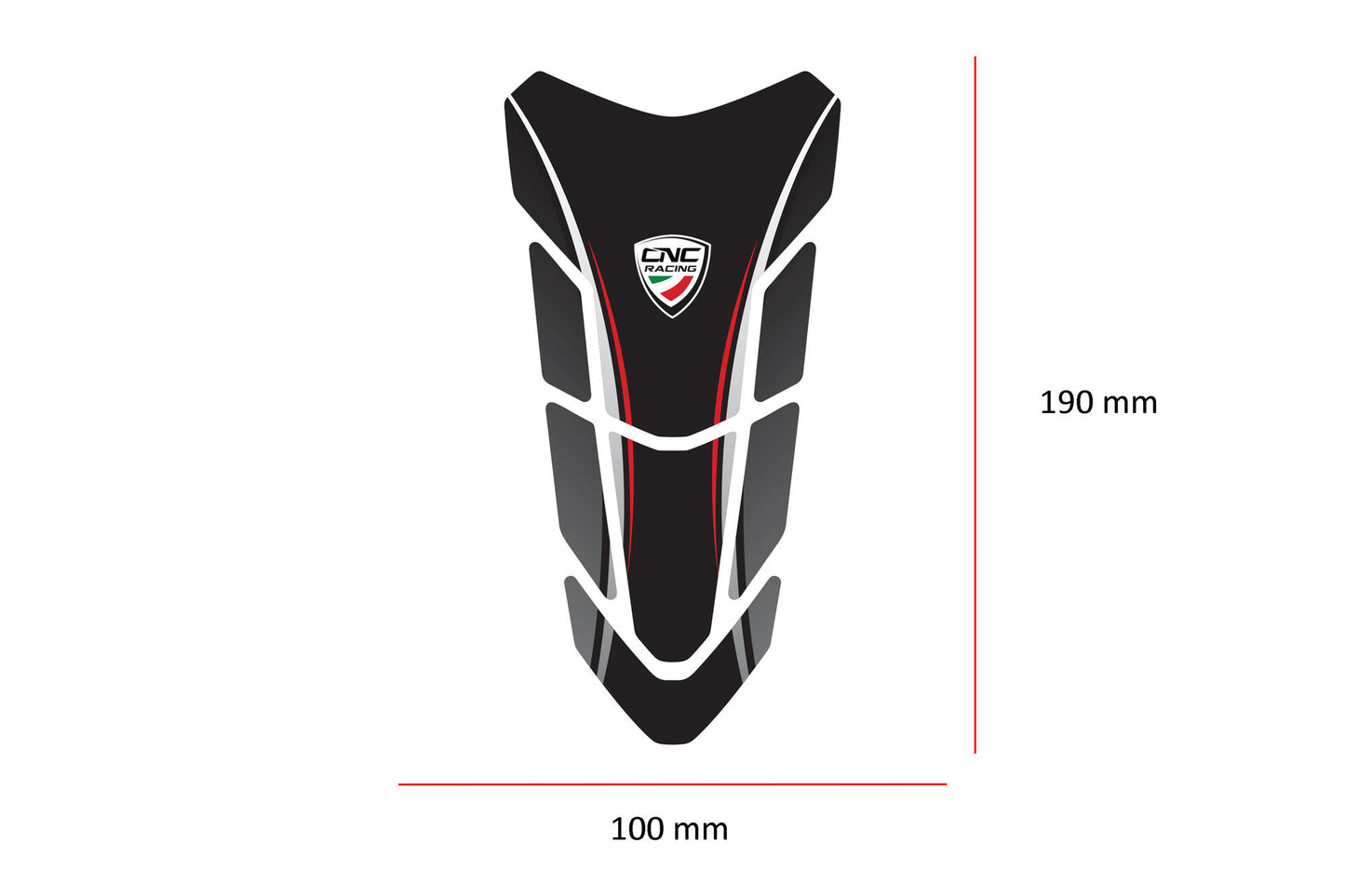 CNC Racing Type 4 Fuel Tank Pad / Protector (190mm x 100mm)