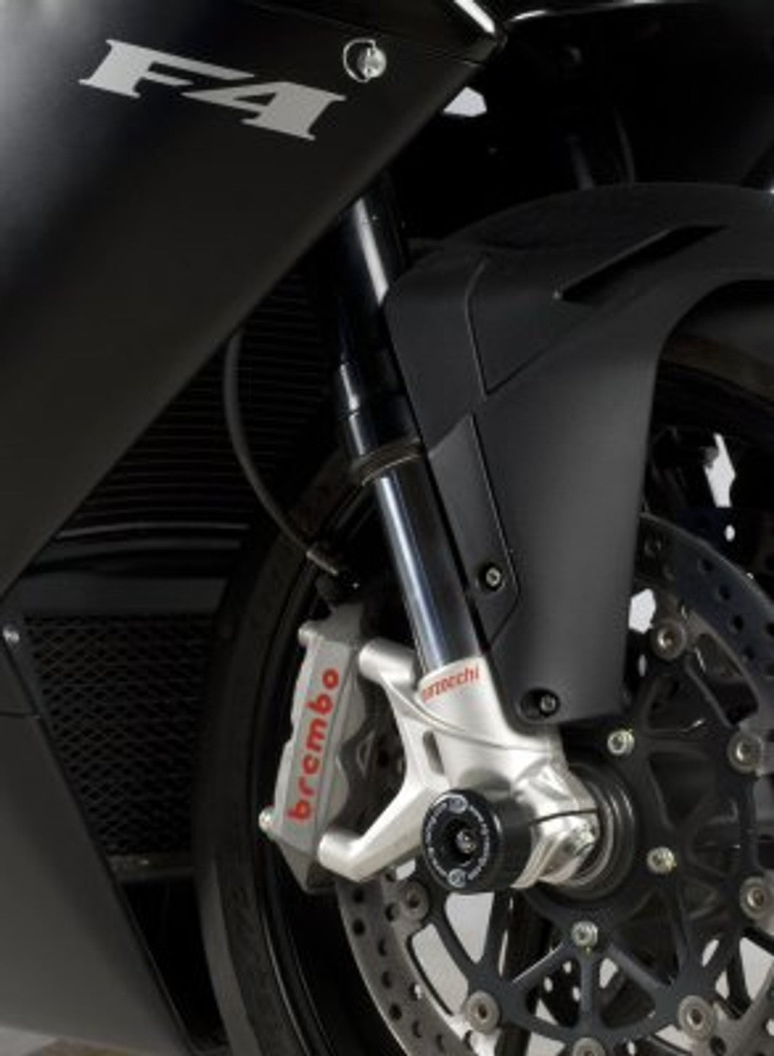 R&G Racing Fork Protectors (Small Ohlins forks) for the MV Agusta F4 RR '11-'20 / F4 RC '15-'20