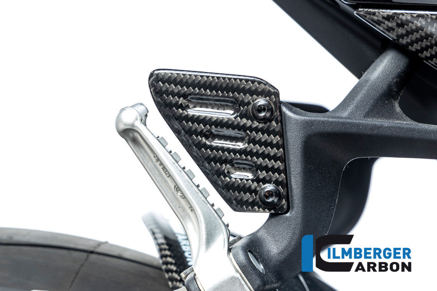 Ilmberger Carbon Heel Guard Passanger, Right Rear for the Aprilia Tuono / RSV4 2021