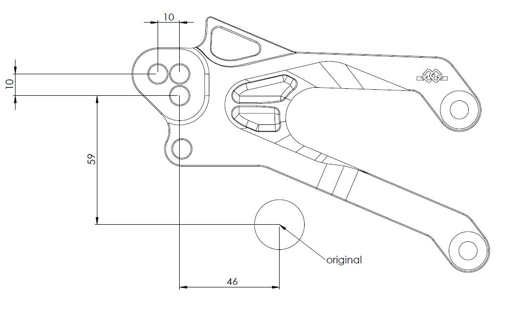 Gilles FXR CUP Rearsets for the Yamaha YZF-R3 / YZF-R25