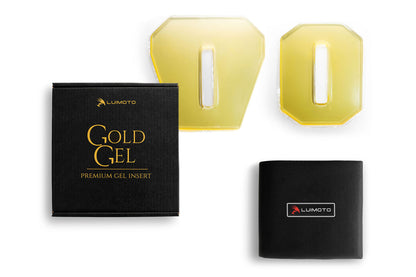 LUIMOTO "GOLD GEL R" GEL PAD - RIDER + PASSENGER KIT (9 x 9.25 & 7 x 9.25 inch)