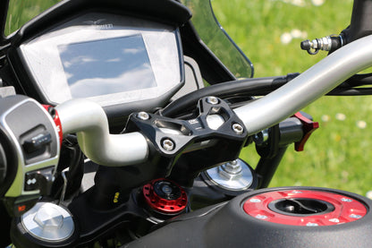 CNC Racing Billet Steering head nut and cap for Moto Guzzi V7 / V85 TT (2019+)