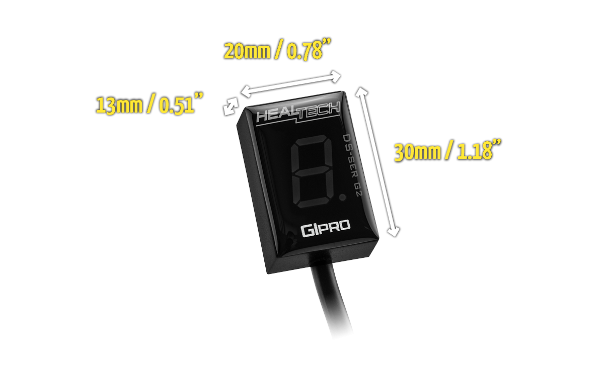 Healtech GIpro DS-series G2 - Gear Position Indicator for BMW R nineT (Euro4 2017+)
