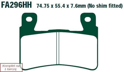 EBC Brakes GPFAX Sintered Road Race Brake Pads Front - GPFAX296HH
