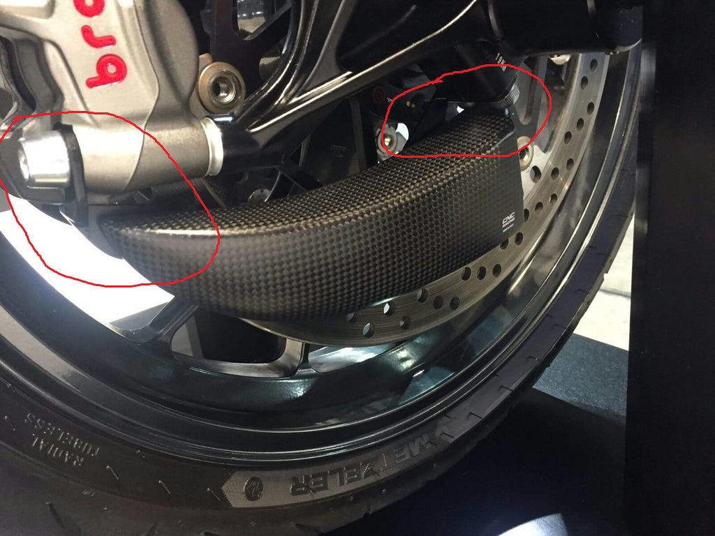 CNC Racing Mounting kit for Carbon Fiber GP Racing Front Brake Rotor Cooling Ducts For Ducati Monster 1200 S / R, Supersport S, & Multistrada 1260 Pikes peak