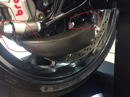 CNC Racing Mounting kit for Carbon Fiber GP Racing Front Brake Rotor Cooling Ducts For MV Agusta Brutale / Rush 1000