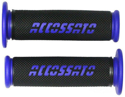 Accossato Couple of Racing Grips in Black Color with Colored Logo