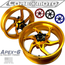 Core Moto APEX-6 Forged Aluminum Wheels for the Kawasaki ZX-6R 636 (2013+)