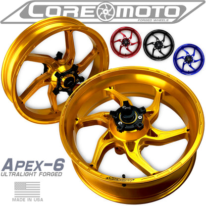 Core Moto APEX-6 Forged Aluminum Wheels for the Yamaha YZF-R6 / S (03-16)